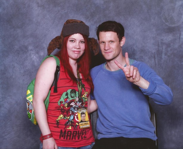 My best friend, Brittaney, with Matt Smith from Doctor Who.